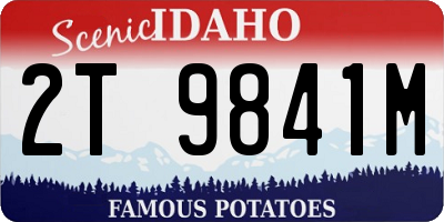 ID license plate 2T9841M