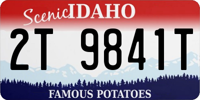 ID license plate 2T9841T