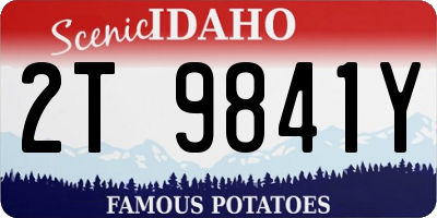 ID license plate 2T9841Y