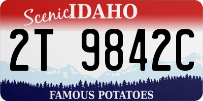 ID license plate 2T9842C