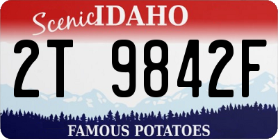 ID license plate 2T9842F