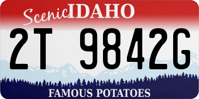 ID license plate 2T9842G