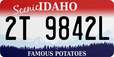 ID license plate 2T9842L