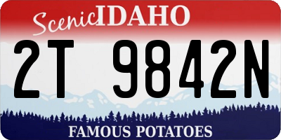 ID license plate 2T9842N