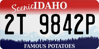 ID license plate 2T9842P