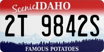 ID license plate 2T9842S