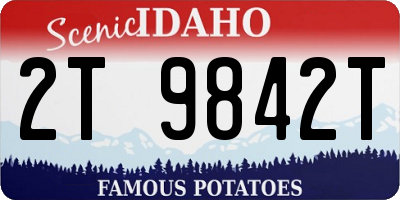 ID license plate 2T9842T