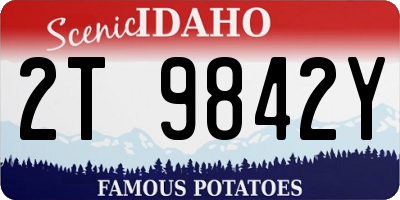 ID license plate 2T9842Y