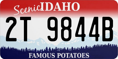 ID license plate 2T9844B