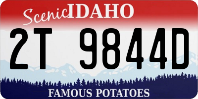 ID license plate 2T9844D