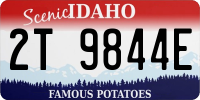 ID license plate 2T9844E