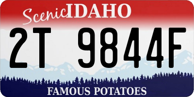 ID license plate 2T9844F