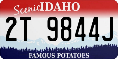 ID license plate 2T9844J