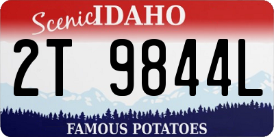 ID license plate 2T9844L