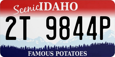 ID license plate 2T9844P