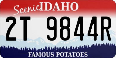 ID license plate 2T9844R