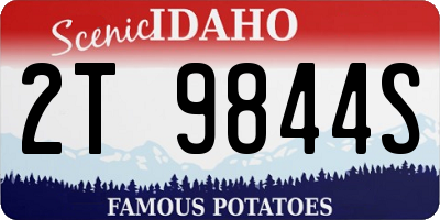 ID license plate 2T9844S