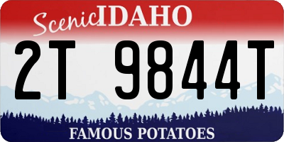 ID license plate 2T9844T