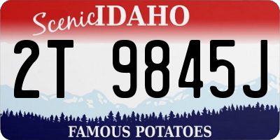 ID license plate 2T9845J