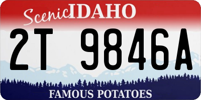 ID license plate 2T9846A
