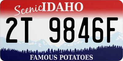 ID license plate 2T9846F