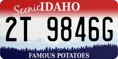ID license plate 2T9846G