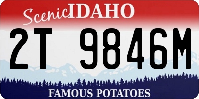 ID license plate 2T9846M