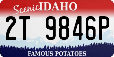 ID license plate 2T9846P