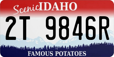 ID license plate 2T9846R