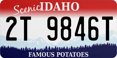 ID license plate 2T9846T