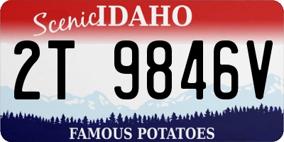 ID license plate 2T9846V