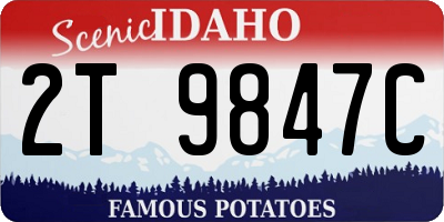 ID license plate 2T9847C