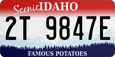 ID license plate 2T9847E
