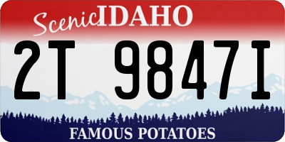ID license plate 2T9847I