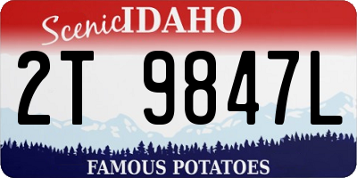 ID license plate 2T9847L