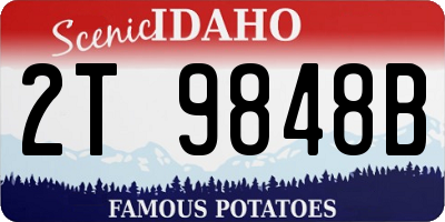 ID license plate 2T9848B