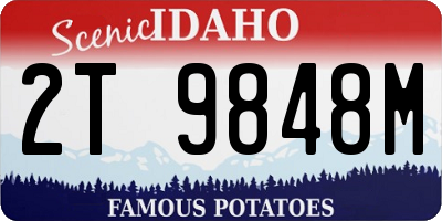 ID license plate 2T9848M