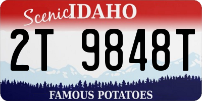 ID license plate 2T9848T