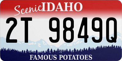 ID license plate 2T9849Q