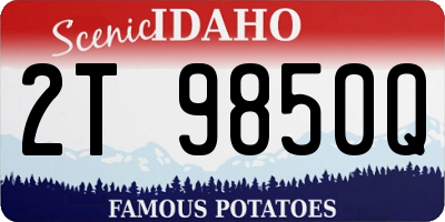 ID license plate 2T9850Q