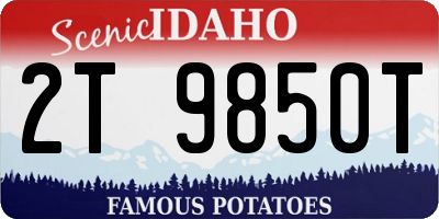 ID license plate 2T9850T