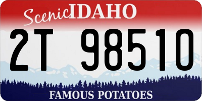 ID license plate 2T9851O