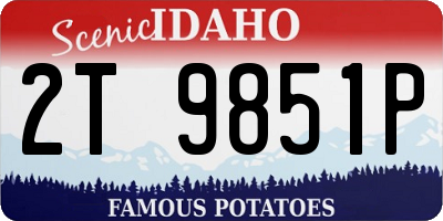 ID license plate 2T9851P