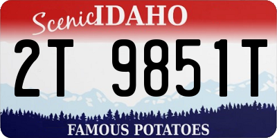 ID license plate 2T9851T