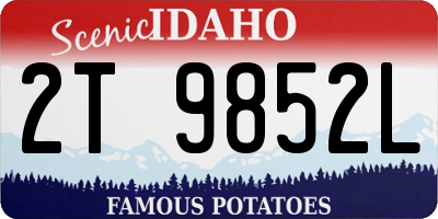 ID license plate 2T9852L