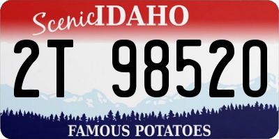 ID license plate 2T9852O