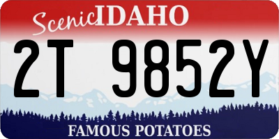 ID license plate 2T9852Y