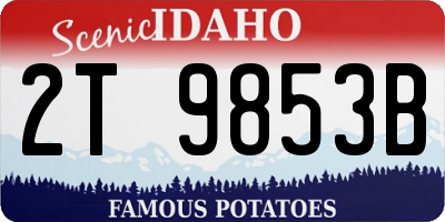 ID license plate 2T9853B