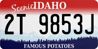 ID license plate 2T9853J