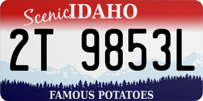 ID license plate 2T9853L